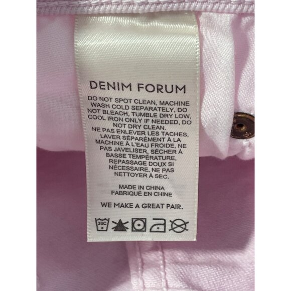 Denim Forum Jeans Size 24 Arlo High Rise Straight 28L Light Pink Denim Classic - Picture 5 of 8